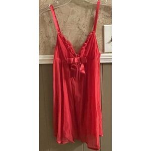 Vintage Victoria Secret Angels Red‎ Nightie Women's Size Small Sexy Bow